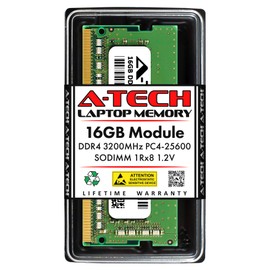 A-Tech 16GB RAM for Dell Inspiron 15 5000 5502 | DDR4 3200MHz PC4-25600 Non-ECC SODIMM 1Rx8 Laptop & All-in-One Memory Module Replacement for SNP1CXP8C/16G, AB371022, AB403044, 1CXP8, 01CXP8 V2