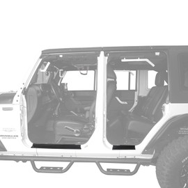 Hooke Road 4-Door Sill Entry Guard Kit Compatible with Jeep JK Wrangler Unlimited 07-18