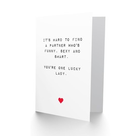 Artery8 Valentines Day Greeting Card Fun Funny Humour Lucky Lady For Her Wife Partner