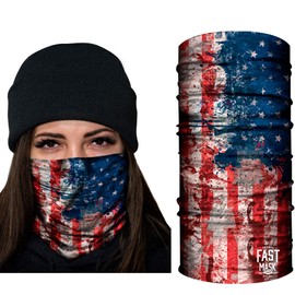 USA Flag Grunge Flag Neck Gaiter - Cold Weather Gaiter Face Shielding UV Protection - Neck Tubular Bandana Face Mask for Motorcycle - Motorcycle Mask