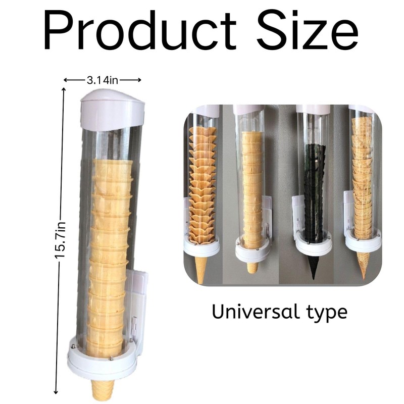 bangminda 2 Pcs Ice Cream Cone Dispenser Waffle Cones Holder