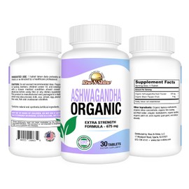 Rise-N-Shine Organic Ashwagandha Premium Adaptogenic Herb for Balance, Calm & Overall Well-Being