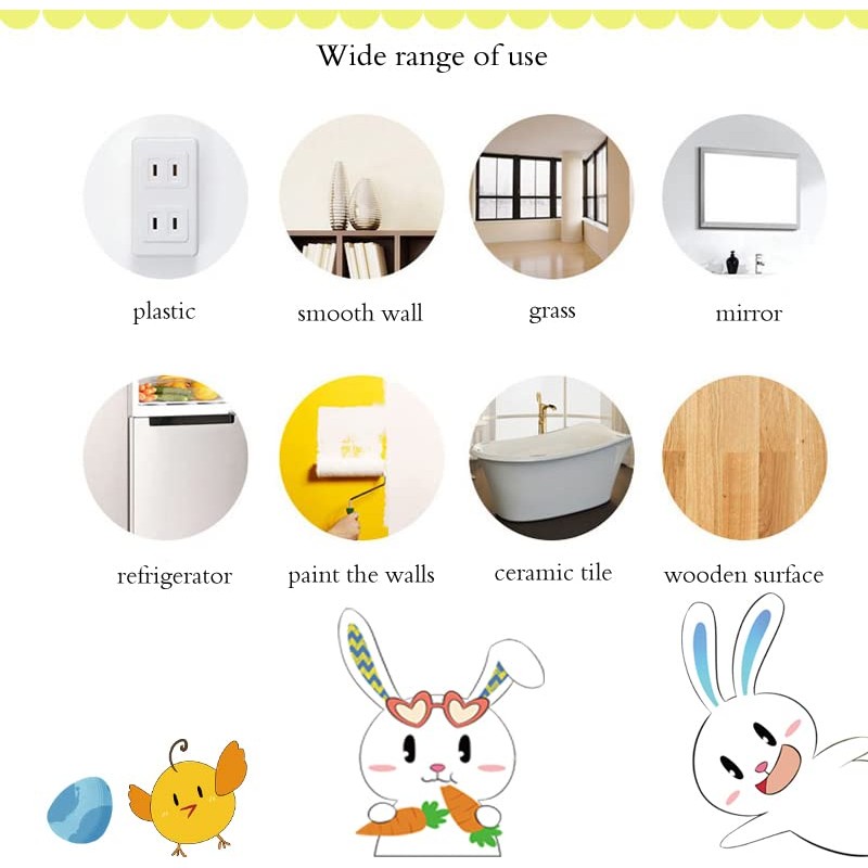 144pcs Easter Window Cling Stickers Easter Window Decoration Easter Egg