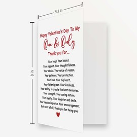 OJsensai Happy Valentines Day Greeting Card to My One and Only