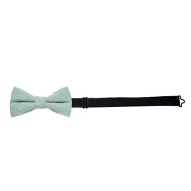 MASADA Mens Retro Corduroy Bow Tie Pre-tied Fully Adjustable Handmade with Hook Fastening - 12 x 6 cm, mint