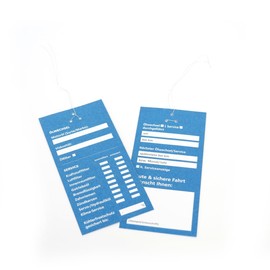 Oil Service Tags in Blue, Pack of 25, Oil Change Notes, Inspection Tag, Oil Change Pendant, Inspection Label Service Notes, Customer Service Tags for Labelling