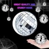 Veciado 24pcs Hanging Disco Ball Glass Disco Ball Disco Decorations