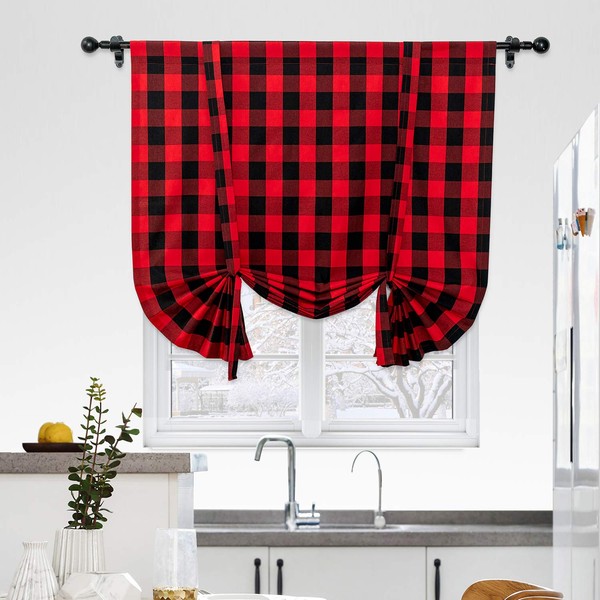 NATUS WEAVER Tie Up Curtain for Windows 45 inches Long