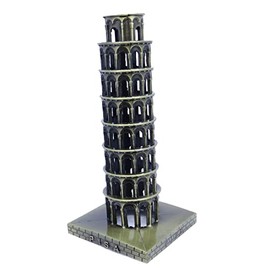 Shoppersduniya Tower of Pisa Italy Showpiece for Home Décor Table Decorative Items Living Room Metal