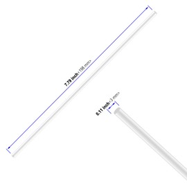 PUCSIQ Pack of 100 3 mm x 19.8 cm Acrylic Rods, Acrylic Rods, Acrylic Rods, Transparent for DIY Projects, Architectural Crafts
