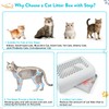 2PACK XXL Stainless Steel Litter Box with Lid, Extra High