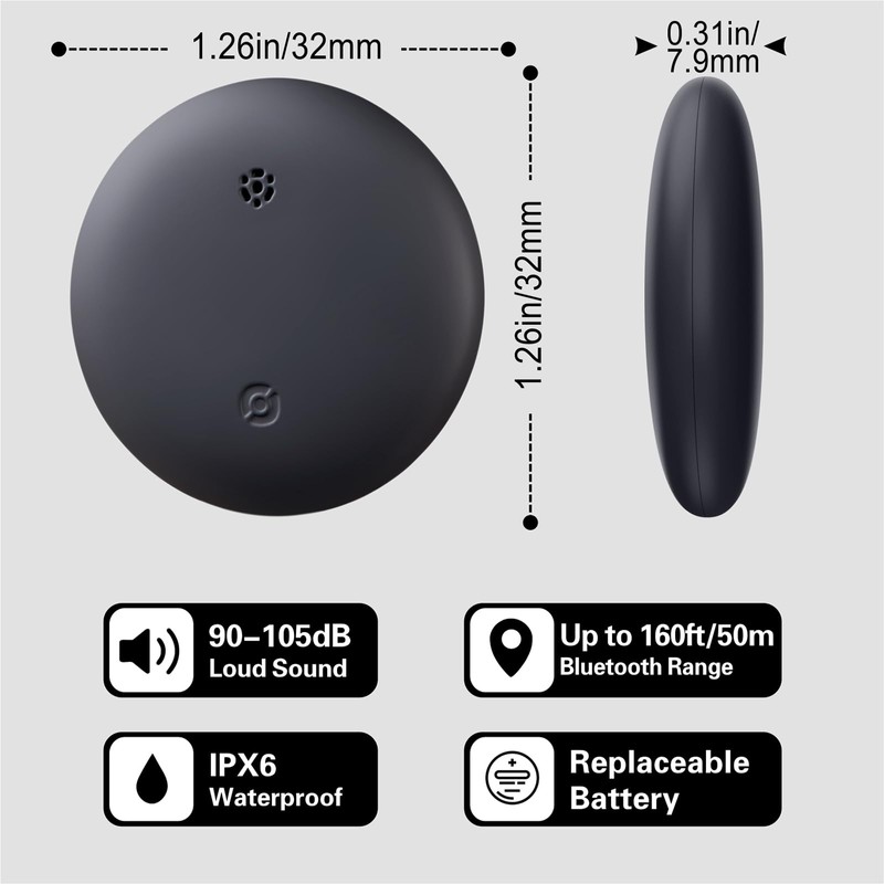 2026 Upgraded Android Air Tracker 4 Pack, Bluetooth Tracker for