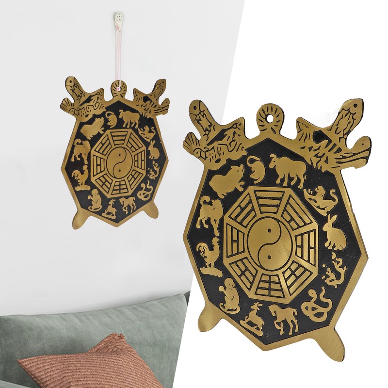 Bagua Mirror Strong Brass 12 Animal Signs Bring Auspiciousness Hermony