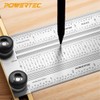 POWERTEC 18'' Stainless Steel Precision Marking T-Square, T Rule w/Pencil