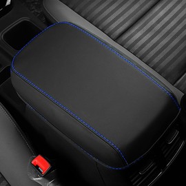 SXCY Fit for 2018-2022 2023 Hyundai Kona Armrest Cover,2023 Kona Center Console Cover for 2021 2022 2023 Hyundai Kona Armrest Cover Console Cover Protection for 2022 2023 Kona Armrest Cover(Blue Line)