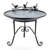 Napco Table Bird Rustic Silver Tone 14 inch Galvanized Metal