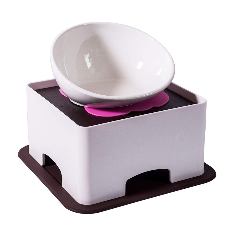 WZ PET Raised Ceramic Dog Feeding Bowl,Adjustable Elevated Dog Bowls