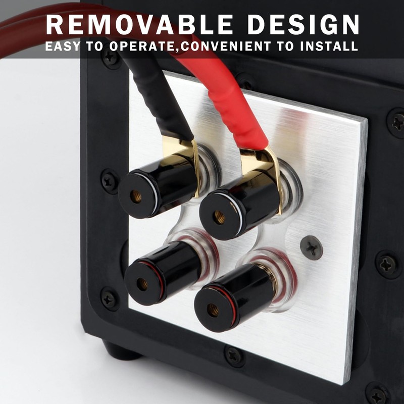 Vouchmind 5 Pairs Copper Spade Crimp Terminals, 8 AWG Speaker