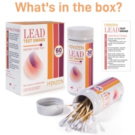 2024 All-New Lead Test Kit, 60 Lead Testing Swabs, 30-Second Results Suitable for Housepaint, Dishes, Toys, Jewelry, Metal, Ceramics, Wood. Just Dip in Vinegar to Use Lead Paint Testing Kits.