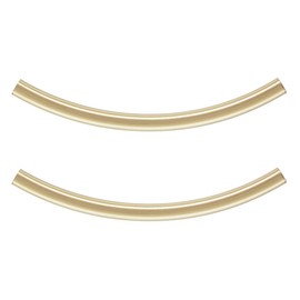 10pcs Adabele Real 1/20 14K Gold Filled Curved Noodle Tube Loose Beads 30mm x 2mm (Hole 1.5mm) Connector Non Tarnish for Jewelry Making JK2-F3