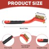 ChAusa 3 Pieces Wire Brushes Double Head, Brass Wire Brush,