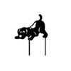 3PCS/Set Animal Silhouette Stake Dog Garden Decoration Dog Silhouette for