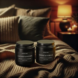 Waxcanpy Scented Candles for Men, Soy Candles for Home Scented, Candle Gifts for Men, 2 Pack Aromatherapy Candle Gift Set for Relaxing, Stress Relief & Home Decor