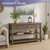 Rustic Console Table Hallway Table with Drawers and Storage for