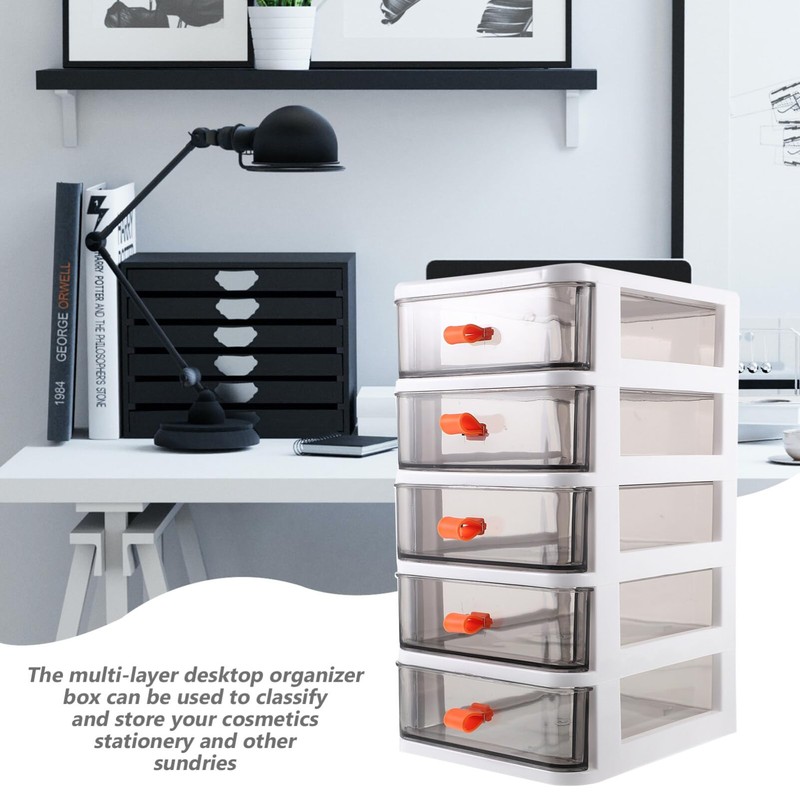 Operitacx desk drawer storage bins plastic storage drawers storage container