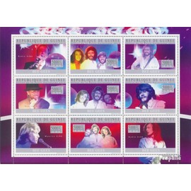 Prophila Collection Guinea 7449-7457 Miniature Sheet (Complete Edition) Mint NH ** MNH 2010 Bee Gees (Stamps for Collectors) Music/Dance