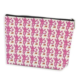 Preppy Stuff Makeup Bag Preppy Monkey Gifts Lined Cosmetic Bag Preppy Girl Stuff Preppy Gifts for Women Girls Monkey Lovers Daughter Best Friends Wife Graduation Birthday Gifts Travel Toiletry Bag