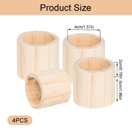 4Pcs Cylinder Wooden Bed Risers, Wood Furniture Risers 5cm Height Groove Inner Diameter 4cm Extenders for Sofa Couch Table Chair Desk