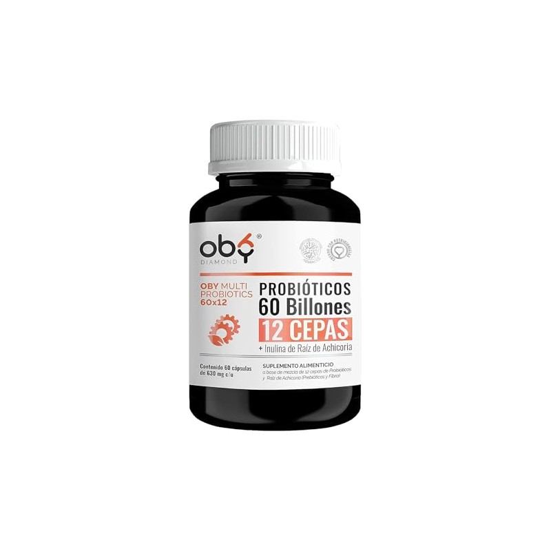 Probioticos 60 Billones de 12 Cepas + Prebioticos con Inulina