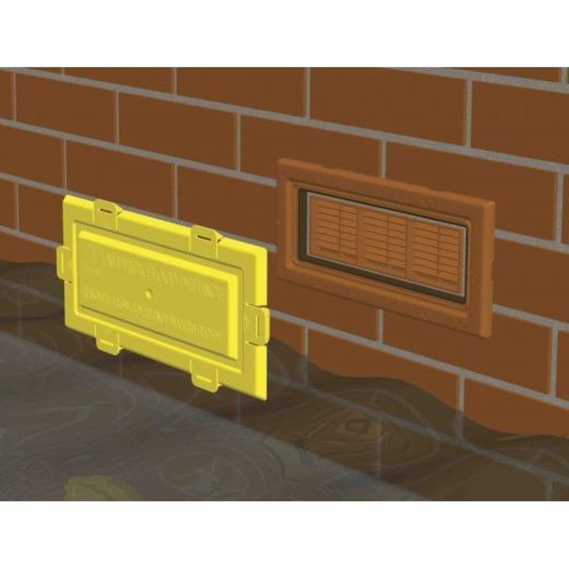 Airbrick Flood Water Defence Protection Cover with Blue/Black Coloured Frame