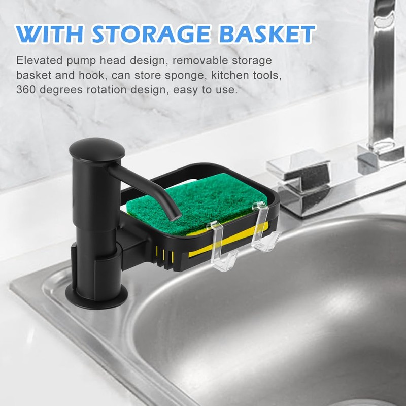 Soap Dispenser for Kitchen Sink, Built in Kichen Sink Soap