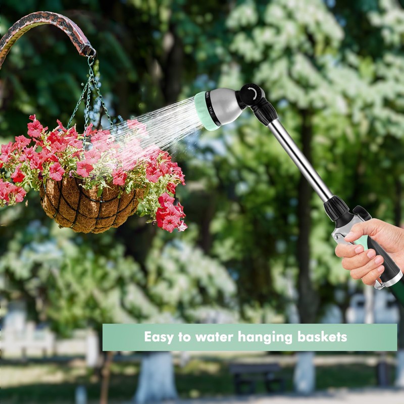 RESTMO Metal Watering Wand, Heavy Duty Garden Hose Wand with