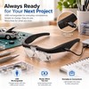 Rechargeable LED Magnifying Glasses for Detail Work – 1.5X–5X Interchangeable
