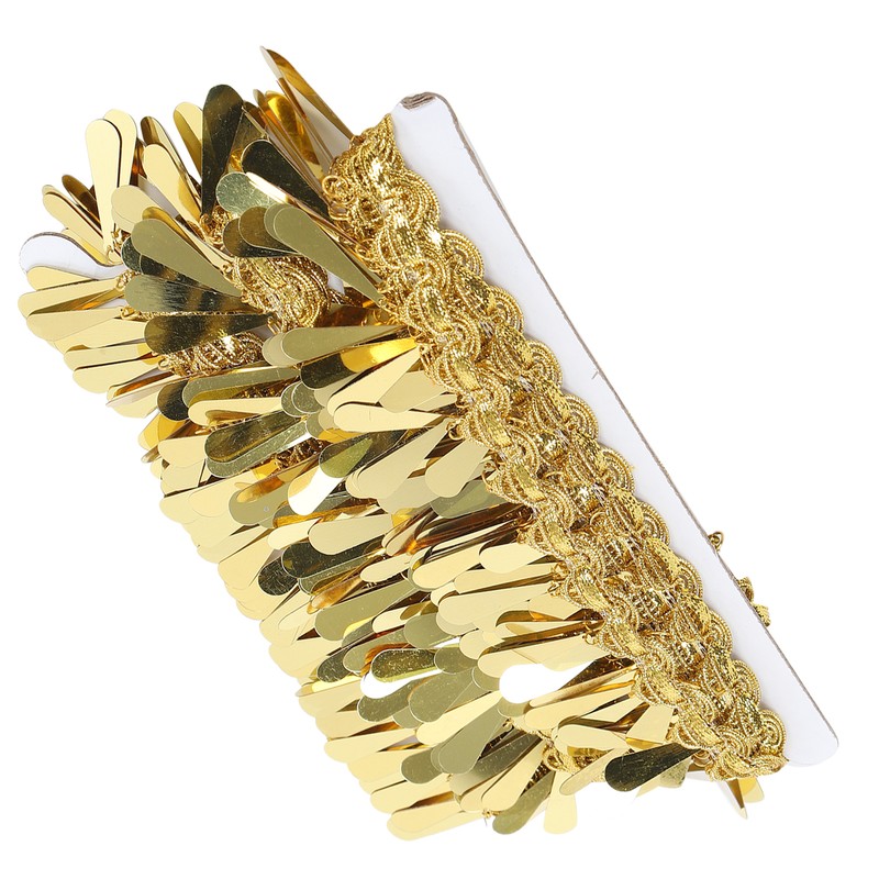 Waist Chain Gold Metal Applique Glitter Elastic Sequin Water Drop
