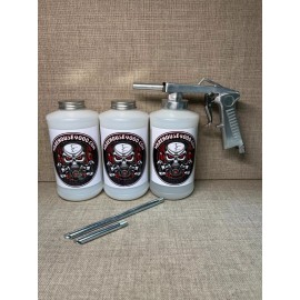 Astro Economy Air Standard Undercoat Gun with 3 White Quart Bottles