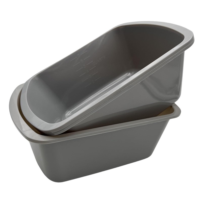 Comfort Axis Rectangular Plastic Wash Basin with Graduations, 7 Quart,