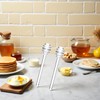 2Pcs Clear 6" Glass Honey Dipper Sticks Stirring Sticks Server
