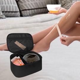 Milageto Waxing Kit Storage Bag Portable Protective Travel Bags Multifunctional Makeup Bag in 1 Waxing Kit for Travel Cosmetics