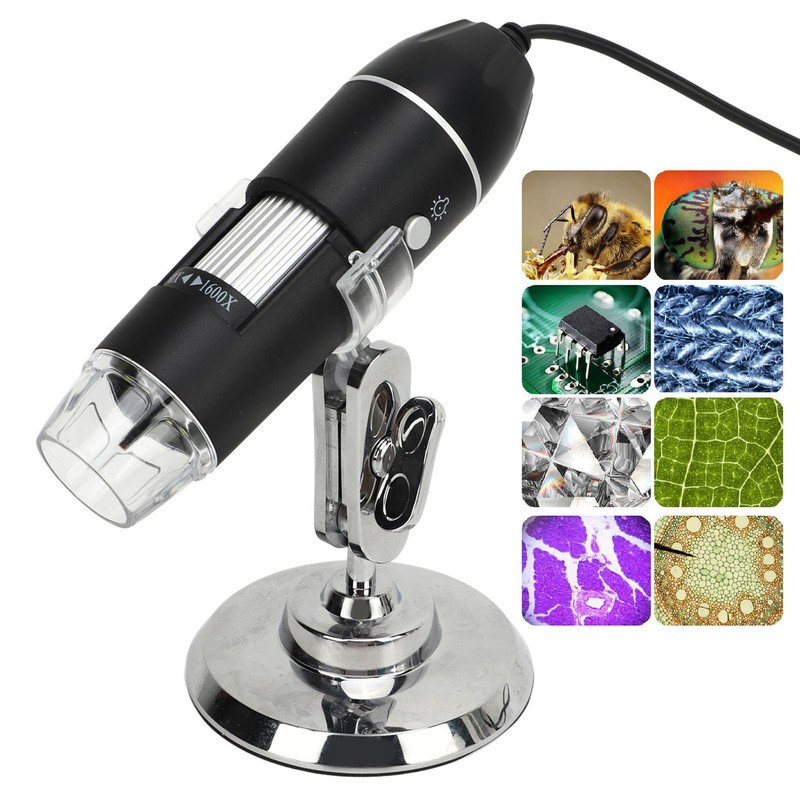 Digital Microscope 2MP 1600X Magnification Handheld USB Microscope Camera for