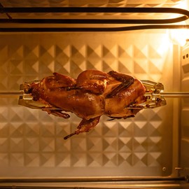 Toddmomy Stainless Steel Rotisserie Fork 9.84 Inch Air Fryer Grill Fork for Roast Chicken and Meat Cooking Accessories Heat Resistant Bbq Kitchen Essentials