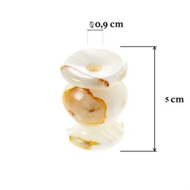 Danilovo Candle Holder, Natural Onyx Marble Candlestick for Thin Candles, Orthodox Candle Holder, Ideal for Candles up to 1/3 Inches Diameter (Height 1.9 in)