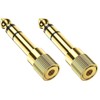 [2 pieces] Male 0.25 inch (6.3 mm) to 3.5 mm