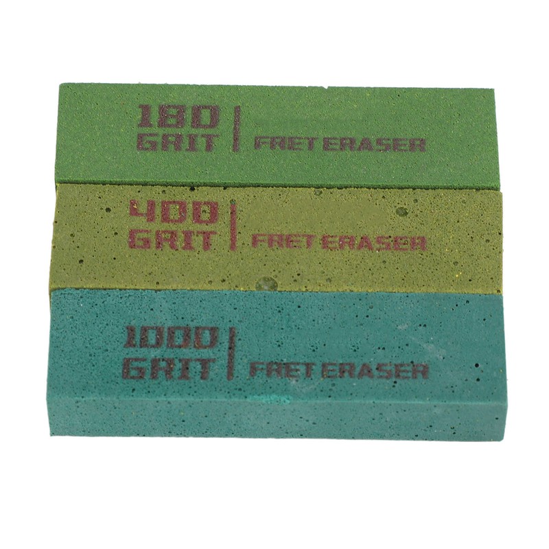 3pcs Guitar Fret Erasers Guitar Fret Polishing Abrasive Rubber Blocks