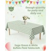 Hapring Sage Green Gingham Tablecloth 3 Pack, Waterproof & Easy
