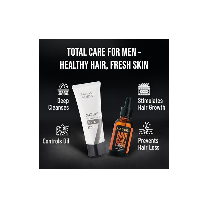ABERA Limpiador Facial Diario Nolan Para Hombres - Control De