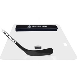 ACE HOCKEY Shooting Pad 30" x 60" included Rapid Rebounder - Synthetic Ice Mat 12.5 sqft with Puck Passer, Double Sided Passer for One Timers with Shoot Pad for Stickhandling, Shooting, Passing Skills